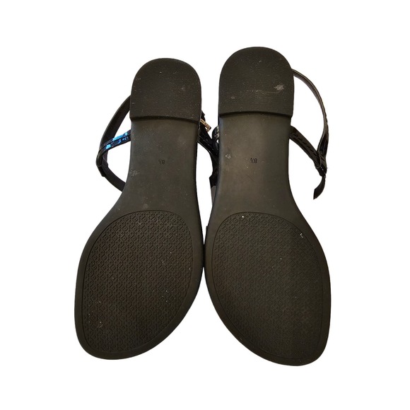 TORY BURCH Dillan Sandal in Black Patent Leather SZ 8.5 - Picture 5 of 8